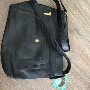 Stone & Co. Sleek Black Leather Bag